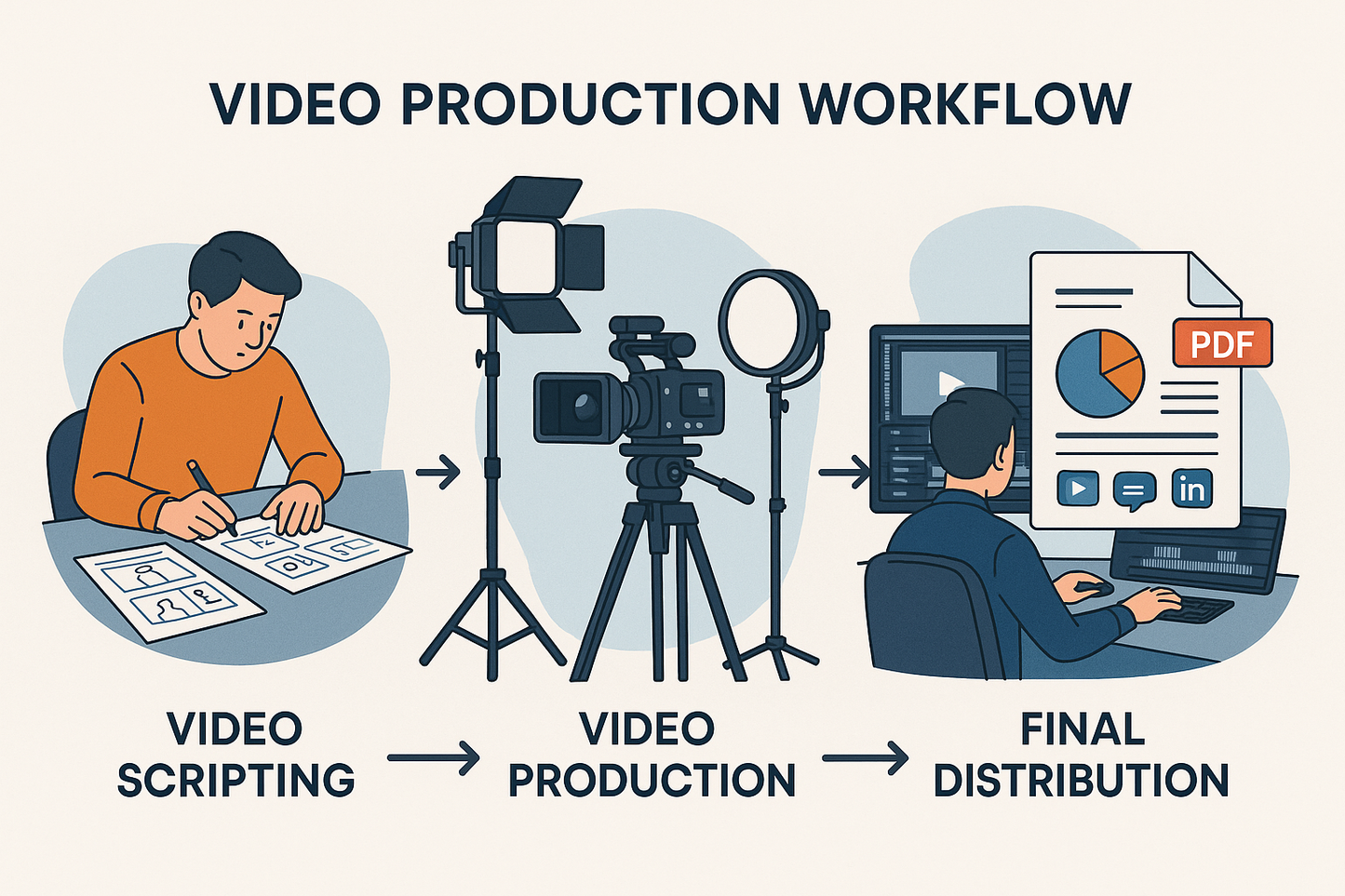 clients get Video scripting, video production, video editing and final product guideline for successful distribution (pdf)&nbsp;